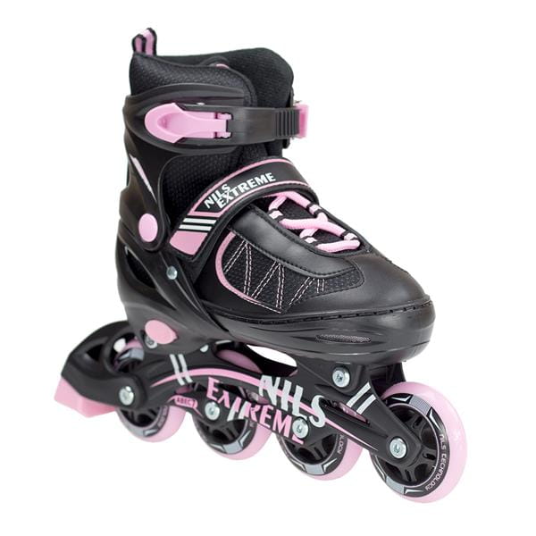 NF7103 A 2w1 BLACK/PINK ROZM. S ŁYŻWOROLKI Z WYM. PŁ. FIGUROWĄ NILS EXTREME
