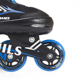 NH7104 A 2w1 BLACK/BLUE ROZM. S ŁYŻWOROLKI Z WYM. PŁ. HOKEJOWĄ NILS EXTREME