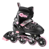 NF7103 A 2w1 BLACK/PINK ROZM. S ŁYŻWOROLKI Z WYM. PŁ. FIGUROWĄ NILS EXTREME
