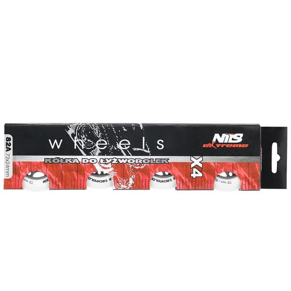 KÓŁKA PU 72x24 82A BIAŁE MATOWE (4 szt.) NILS EXTREME