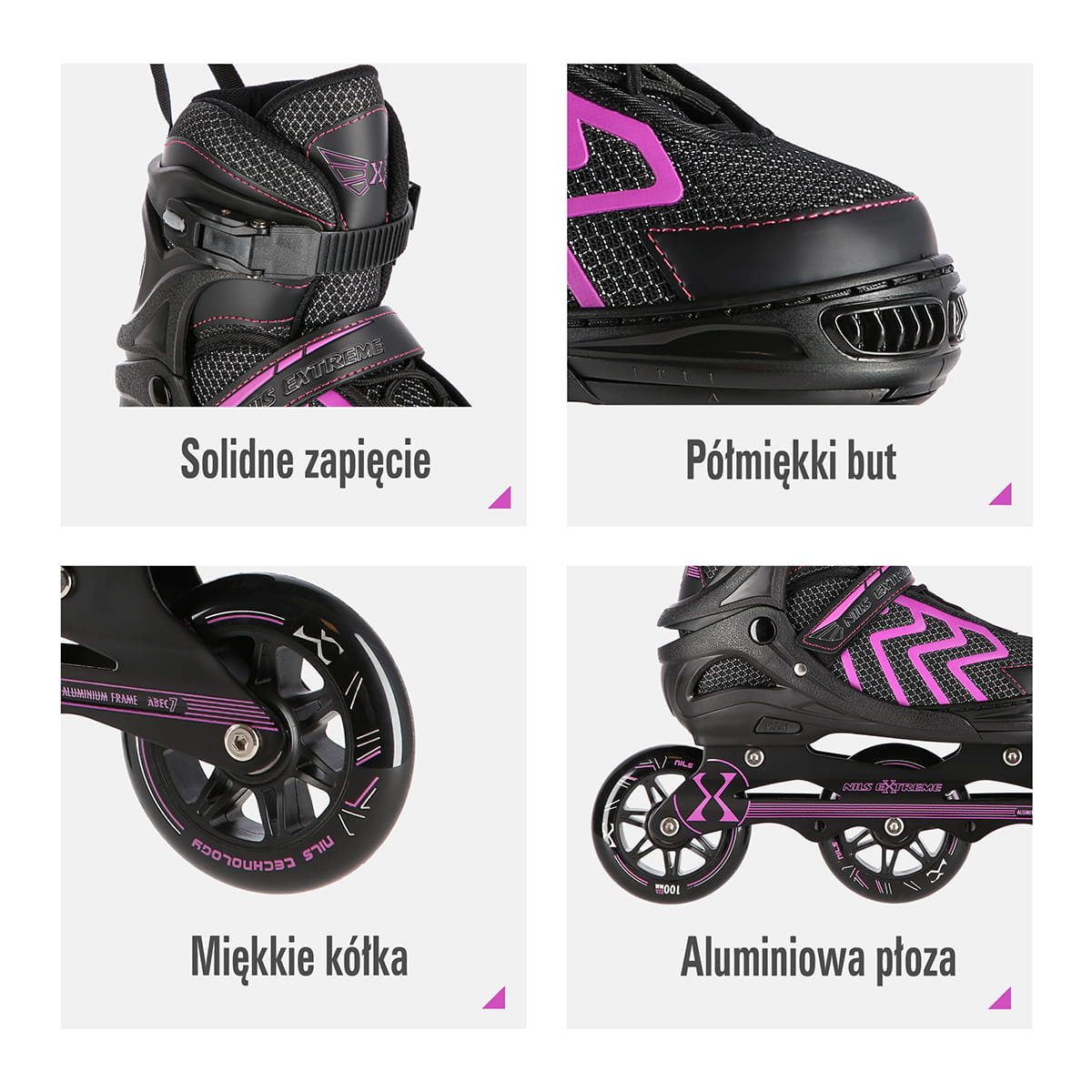 NA19318 CZARNO-FIOLETOWY ROLKI NILS EXTREME