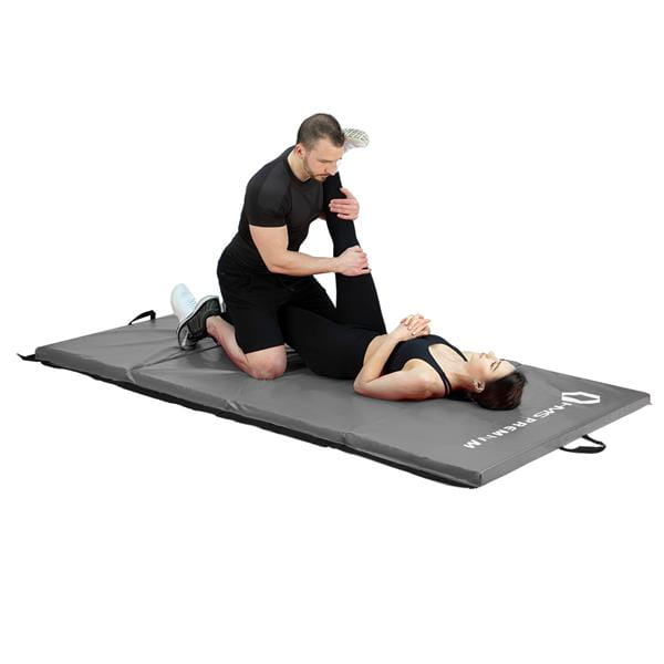 MATERAC GIMNASTYCZNY SKŁADANY 2400x1200 MM MGS01 GRAY HMS PREMIUM
