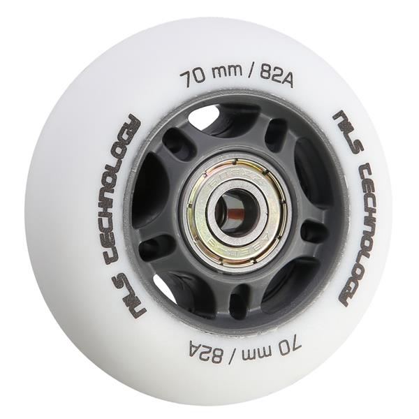 ZESTAW PU 70x24 82A BIAŁE MATOWE (4 szt.) + ABEC-9 (8 szt.) NILS EXTREME