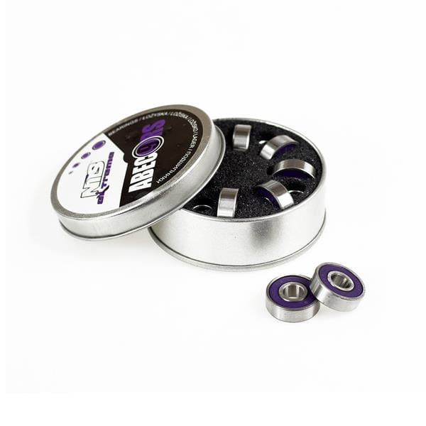 ŁOŻYSKA (8szt.) OPAK. METAL ABEC-9 RS PURPUROWY CARBON  NILS EXTREME