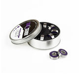 ŁOŻYSKA (8szt.) OPAK. METAL ABEC-9 RS PURPUROWY CARBON  NILS EXTREME