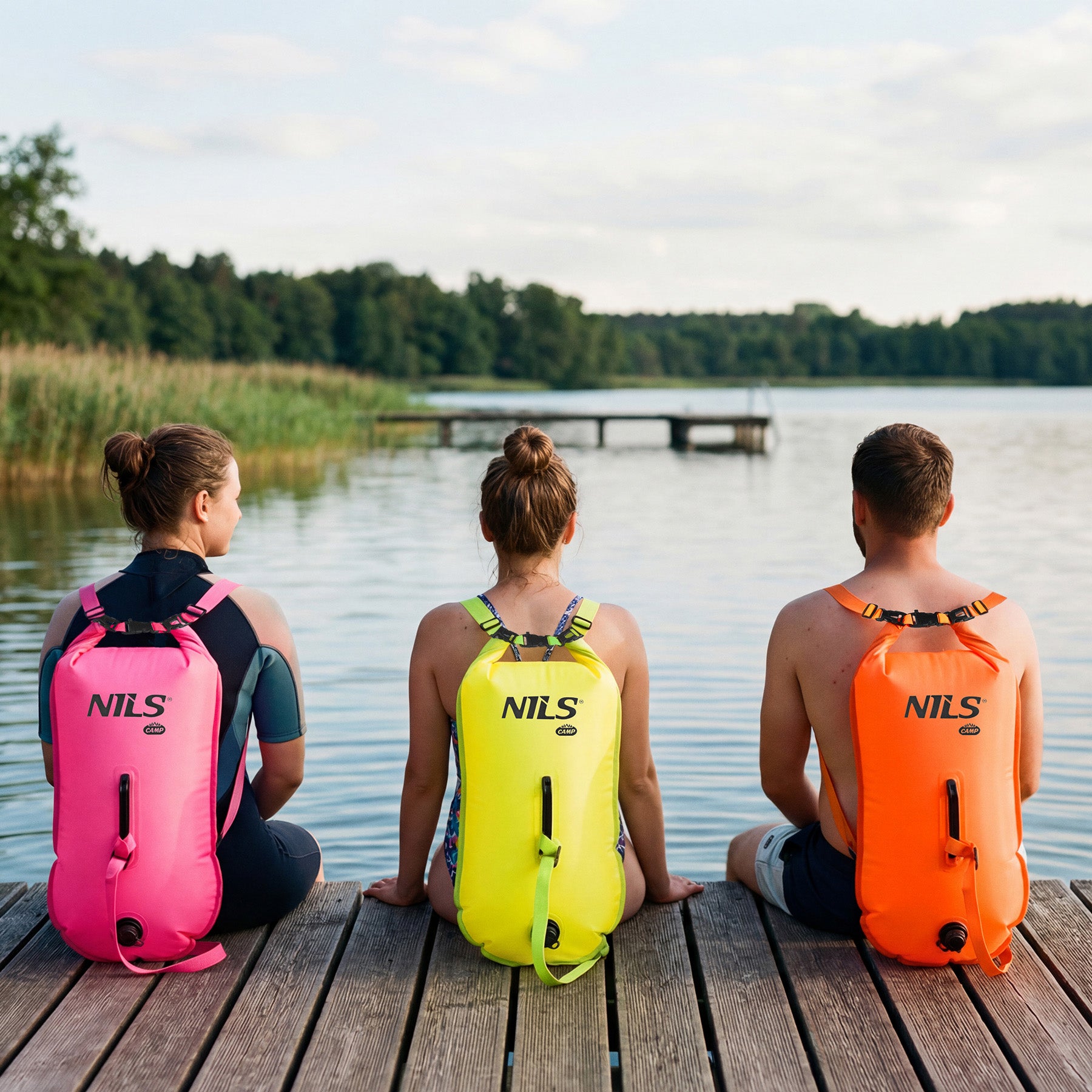 BOJKA ASEKURACYJNA DO PŁYWANIA PLECAK 28L 3W1 RÓŻOWY NILS CAMP NC1772