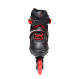 NH7103 A 2w1 BLACK/RED ROZM. M ŁYŻWOROLKI Z WYM. PŁ. HOKEJOWĄ NILS EXTREME