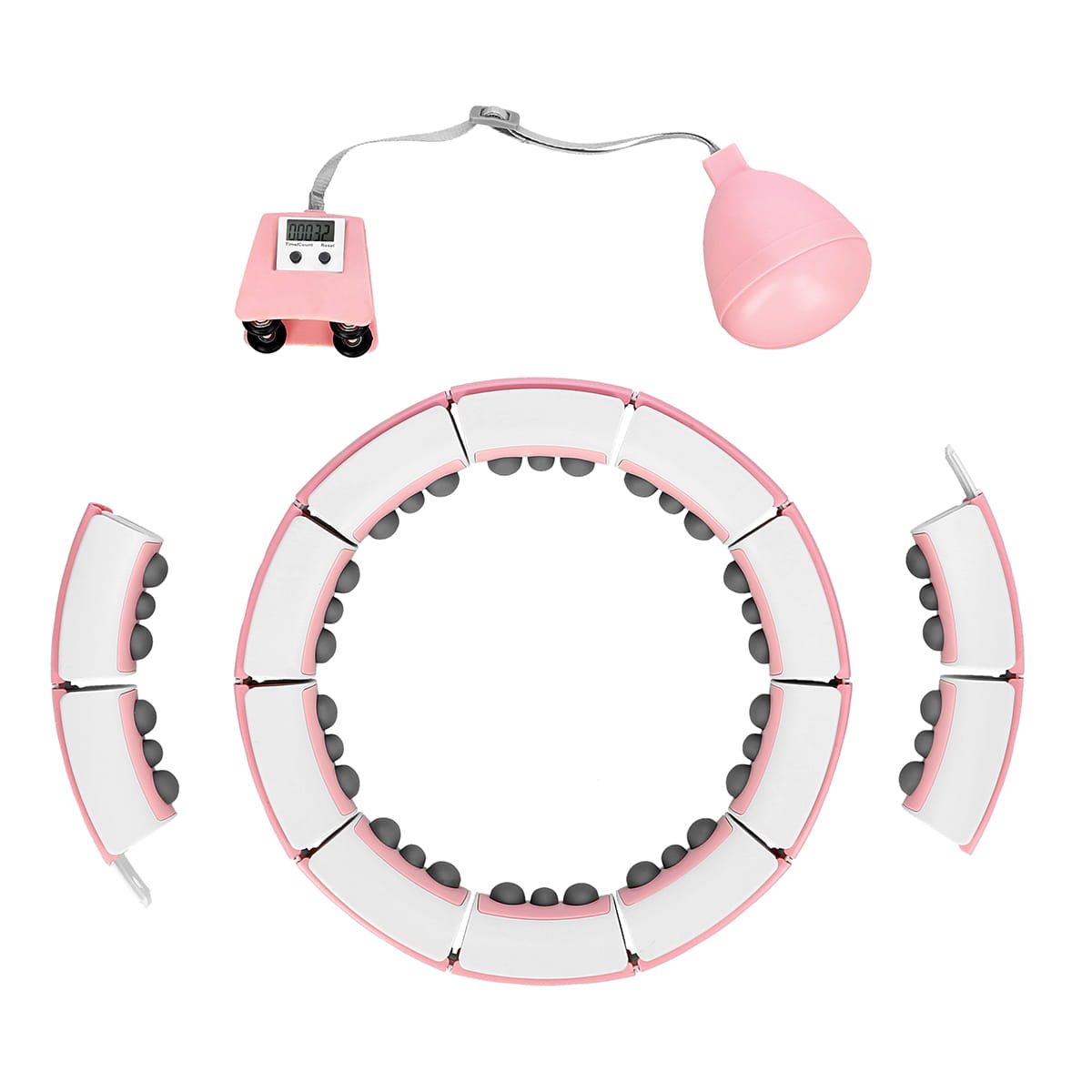HULA HOP Z OBCIĄŻNIKIEM I LICZNIKIEM FH06 PINK
