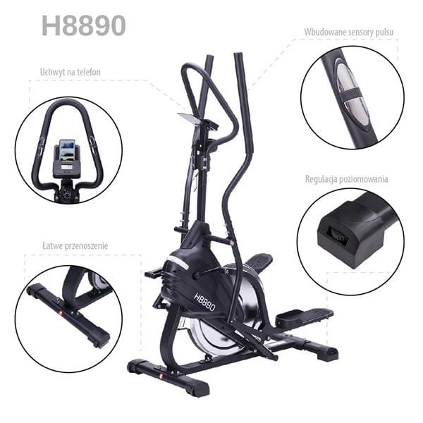 H8890 TRENAŻER ELIPTYCZNY Spin Bike MAGNETYCZNY 8KG HMS