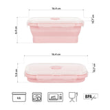 POJEMNIK/LUNCH BOX SKŁADANY RÓŻOWY 500ML NILS CAMP NC4105