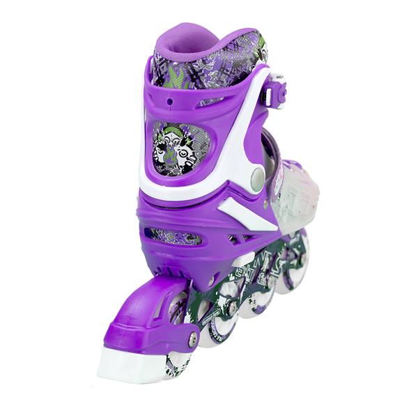 NJ1812 A PURPUROWY ROZM. S (29-33)  ŁYŻWOROLKI NILS EXTREME