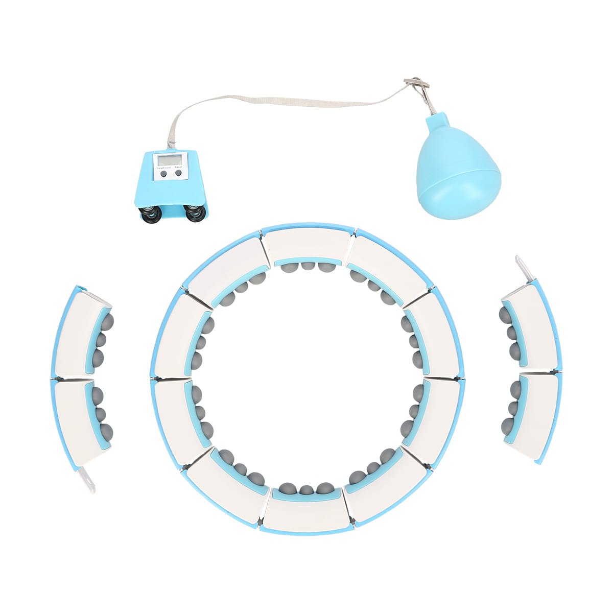 HULA HOP Z OBCIĄŻNIKIEM I LICZNIKIEM FH06 BLUE