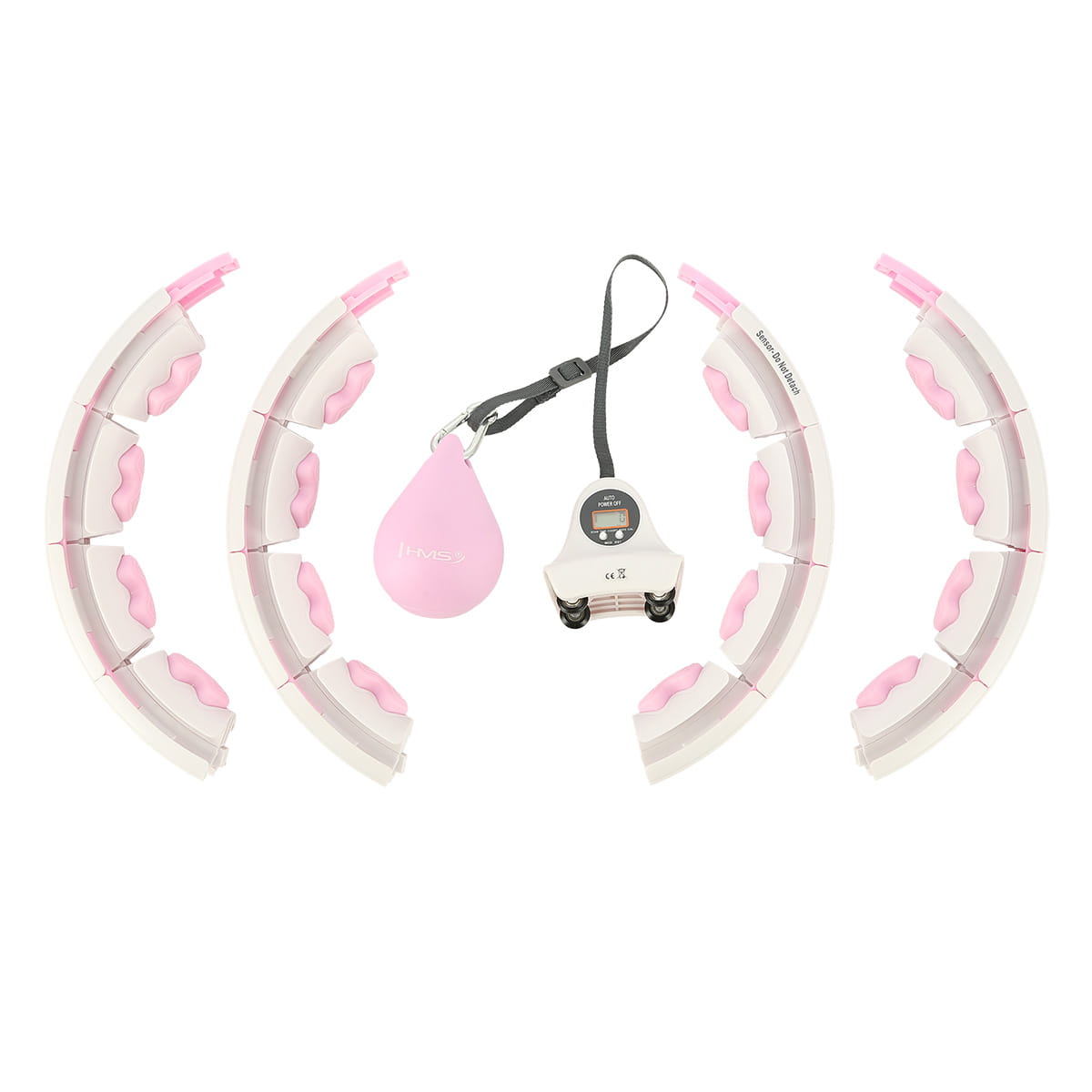 ZESTAW HULA HOP HHW06 PINK Z PIŁKĄ GRAWITACYJNĄ I LICZNIKIEM HMS + PAS BR163 BLACK
