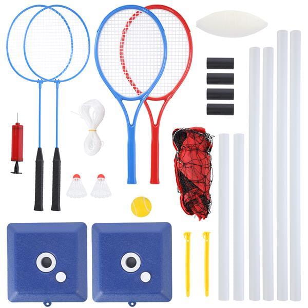 SIATKA MULTIFUNKCYJNA BADMINTON+TENIS+SIATKÓWKA POKROWIEC PEŁNY NILS NT0300 3w1