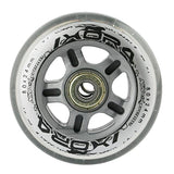 ZESTAW KÓŁKA PU 80x24 82A PRZEZROCZYSTE (4 szt.) + ABEC-7 (8 szt.) NILS EXTREME