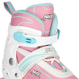 NH11812 A 2w1 WHITE/PINK ŁYŻWOROLKI Z WYM. PŁ. HOKEJOWĄ NILS EXTREME