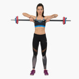 Sztanga fitness SBP20 HMS – 20 kg z talerzami i zaciskami