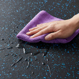 POS15 PODŁOGA GUMOWA POD SPRZĘT FITNESS BLACK/BLUE II GATUNEK