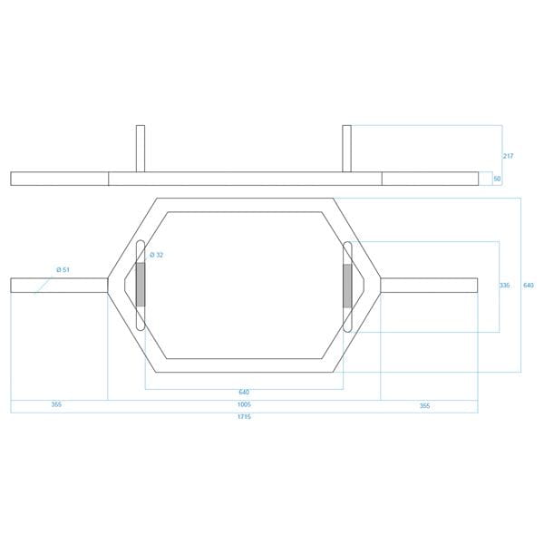 GHX02B GRYF HEKSAGONALNY 28KG 1700MM HMS