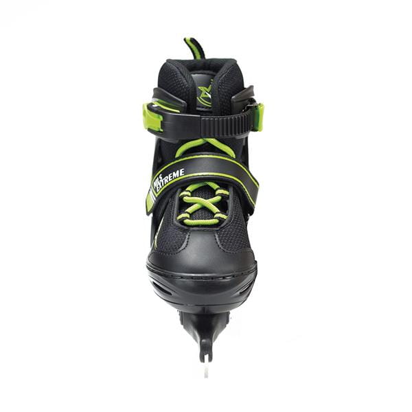 NH7104 A 2w1 BLACK/GREEN ROZM. S ŁYŻWOROLKI Z WYM. PŁ. HOKEJOWĄ NILS EXTREME