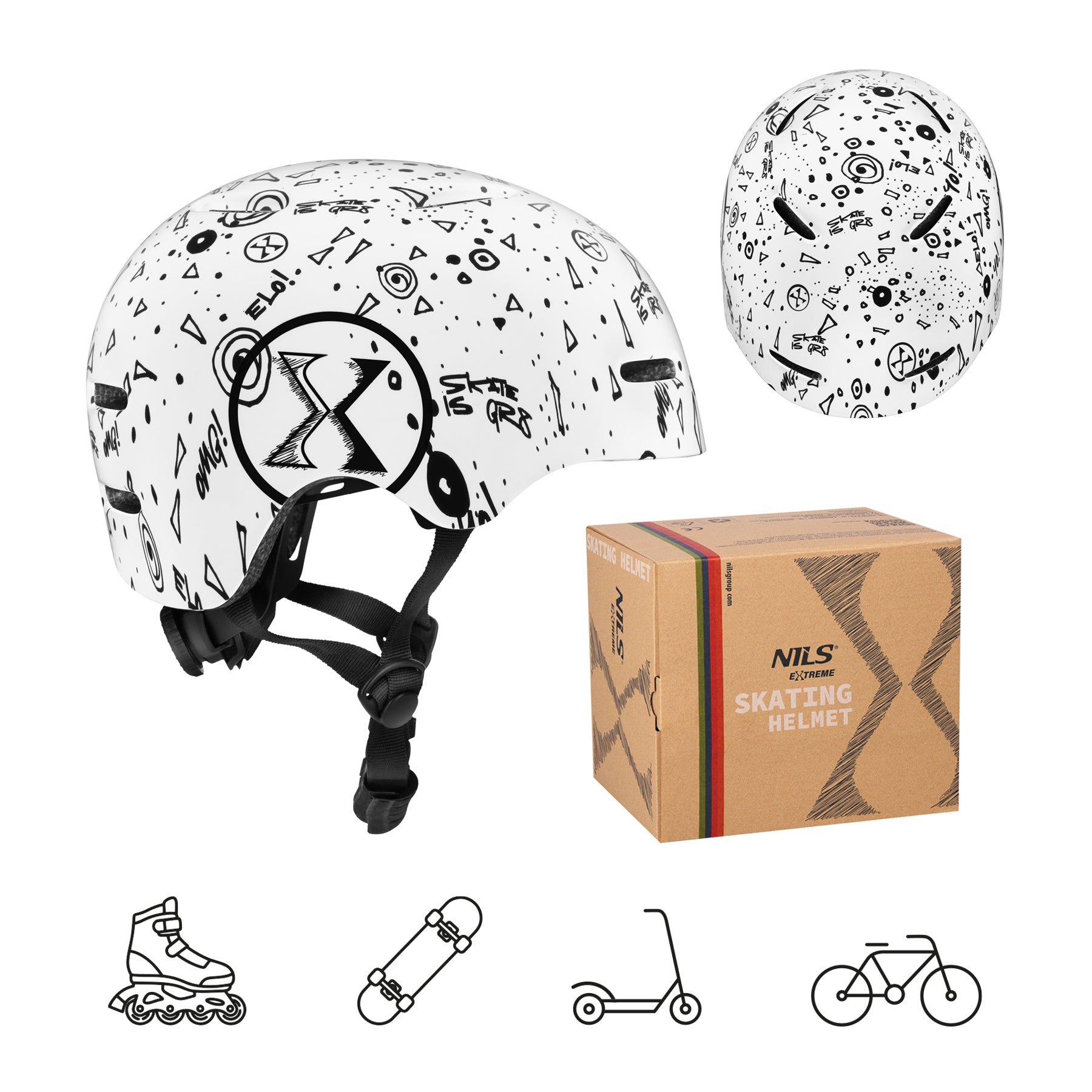 KASK BIAŁY L(58-61CM) NILS EXTREME MT311 (1)
