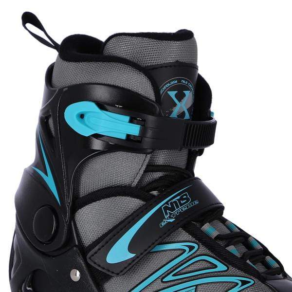 NH2253 A BLACK/BLUE ROZM. S(33-36) ŁYŻWY HOKEJOWE NILS EXTREME