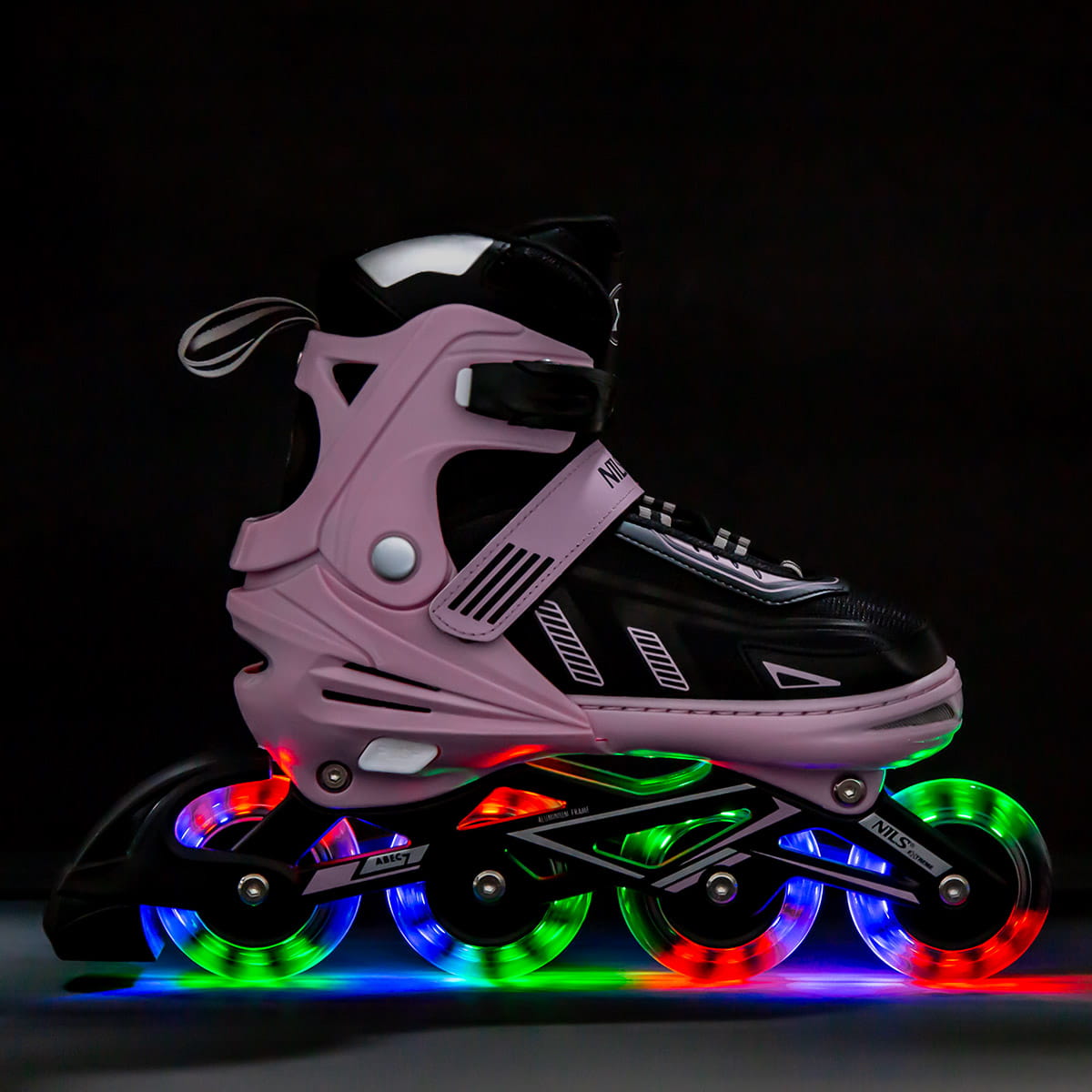 ROLKI NILS EXTREME NA11230A RÓŻOWE LED