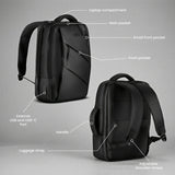 PLECAK DO SAMOLOTU NA LAPTOPA MIEJSKI Z PORTEM USB 15L CZARNY NILS NC4502