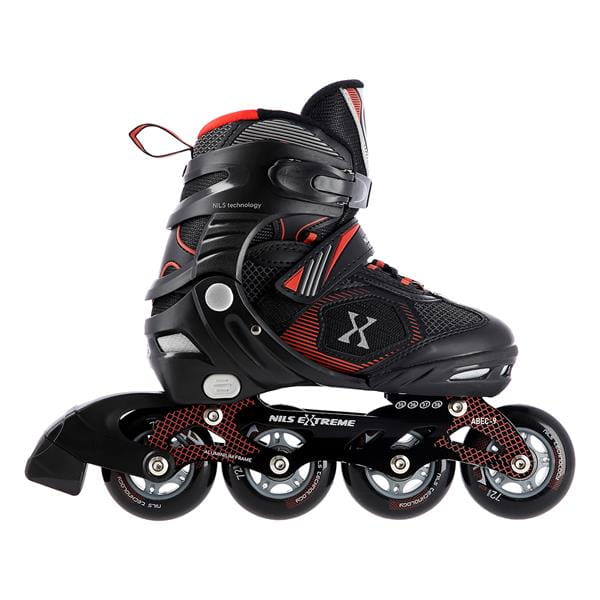 NA9080 CZARNO/CZERWONE ROLKI NILS EXTREME