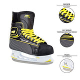 NH8556 S BLACK/YELLOW ROZM. 43 ŁYŻWY HOKEJOWE NILS EXTREME