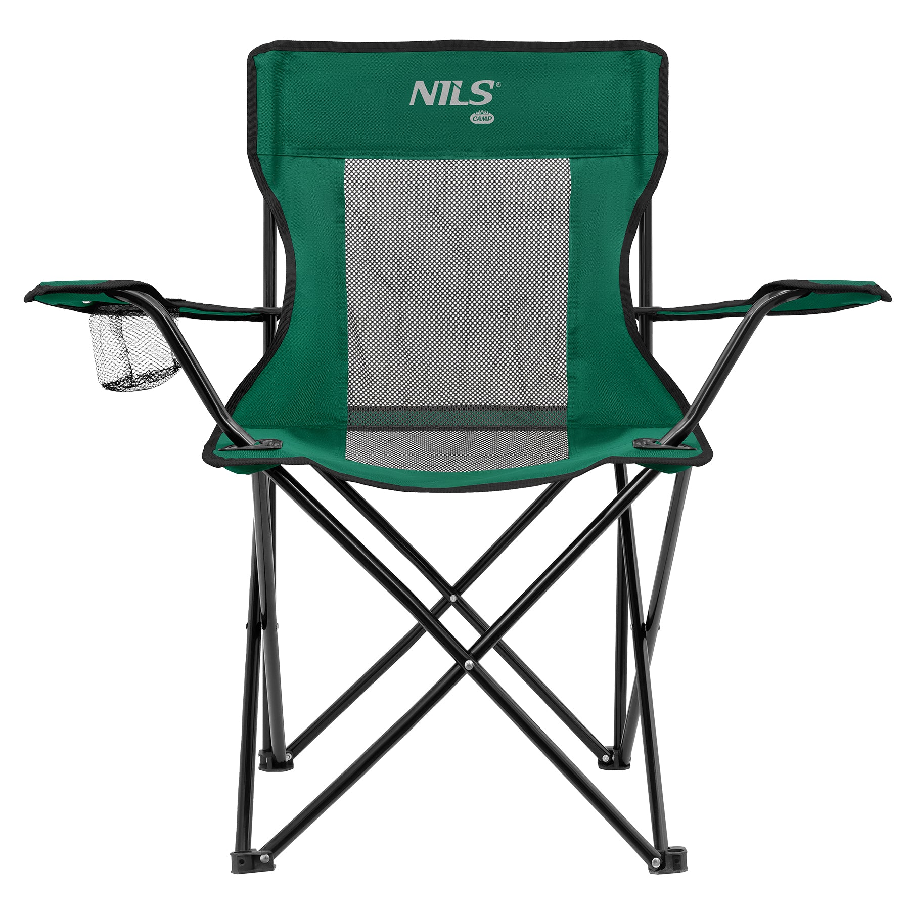 KRZESŁO TURYSTYCZNE ZIELONO-CZARNY NILS CAMP NC3302