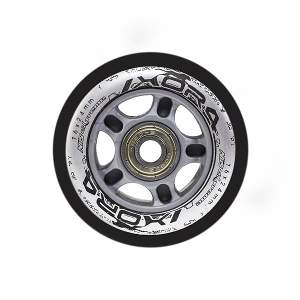 PU 76x24 82A CZARNE (4 szt.) + ABEC-9 (8 szt.) ZESTAW NILS EXTREME