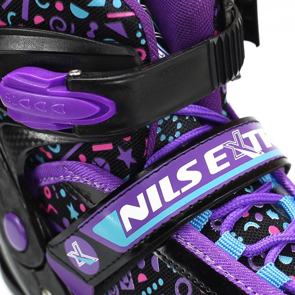 NQ4411 A CZARNO-PURPUROWY ROZM. S (30-33)  WROTKI NILS EXTREME