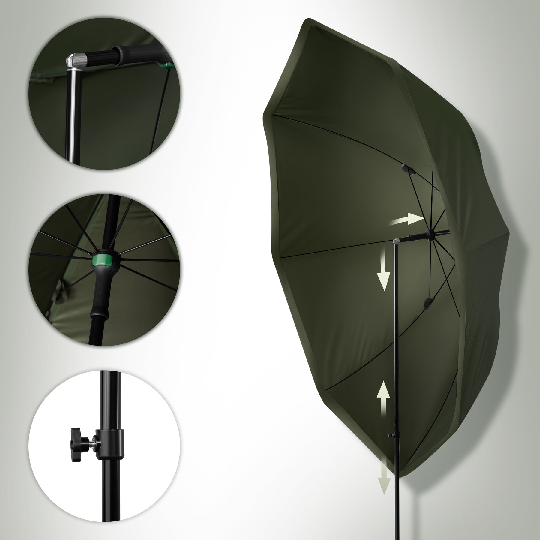 PARASOL WĘDKARSKI Z PEŁNĄ OSŁONĄ 2W1 250CM NILS CAMP NC4701
