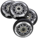 ZESTAW PU 64x24 82A CZARNE N (4 szt.) + ABEC-9 (8 szt.) NILS EXTREME
