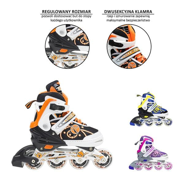 NA1152 A RÓŻOWY ROZM. L (39-42)  ŁYŻWOROLKI NILS EXTREME
