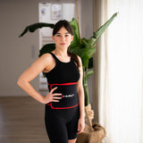 ZESTAW HULA HOP MAGNETYCZNY BLACK Z LICZNIKIEM HMS HHM15 + PAS WYSZCZUPLAJĄCY RED BR163