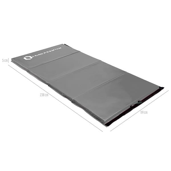 MATERAC GIMNASTYCZNY SKŁADANY 2400x1200 MM MGS01 GRAY HMS PREMIUM