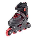 NH7103 A 2w1 BLACK/RED ROZM. M ŁYŻWOROLKI Z WYM. PŁ. HOKEJOWĄ NILS EXTREME
