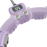 Hula hop magnetyczny fioletowy HMS HHM14 z wyświetlaczem LCD i obciążeniem