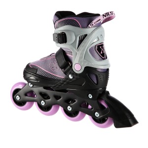 ROLKI  NA11008 SZARO-FIOLETOWY NILS EXTREME