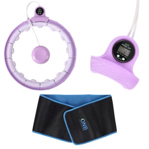 ZESTAW HULA HOP Z OBCIĄŻENIKIEM PLUS PAS FH02+BR160 VIOLET