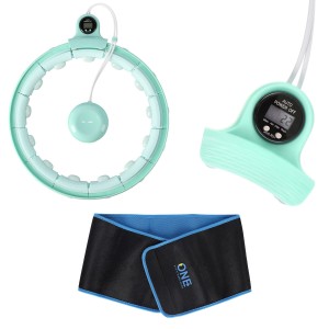 ZESTAW HULA HOP Z OBCIĄŻENIKIEM PLUS PAS FH02+BR160 GREEN