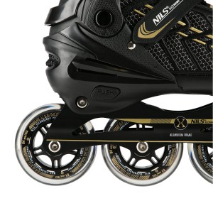 ŁYŻWOROLKI NILS EXTREME NA1128 CZARNO-ZŁOTE