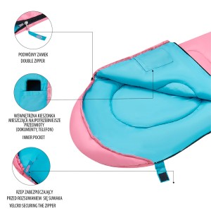 ŚPIWÓR JUNIOR NILS CAMP NC2007 RÓŻOWY