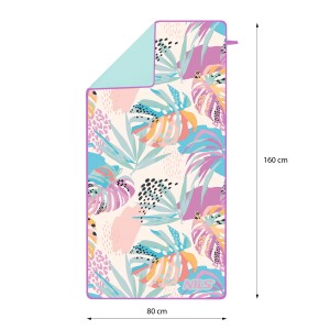 RĘCZNIK Z MIKROFIBRY 160x80 cm NILS  NCR14 FLORA