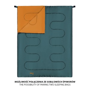 ŚPIWÓR NC2002 ZIELONO-POMARAŃCZOWY NILS CAMP