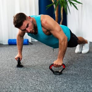 Zestaw treningowy HMS SGN 6w1 hantle, sztanga, kettlebell i podpórki do pompek