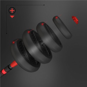 Zestaw treningowy HMS SGN 6w1 hantle, sztanga, kettlebell i podpórki do pompek