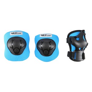 ZESTAW KASK Z OCHRANIACZAMI NIEBIESKI MTW01+H210 NILS EXTREME